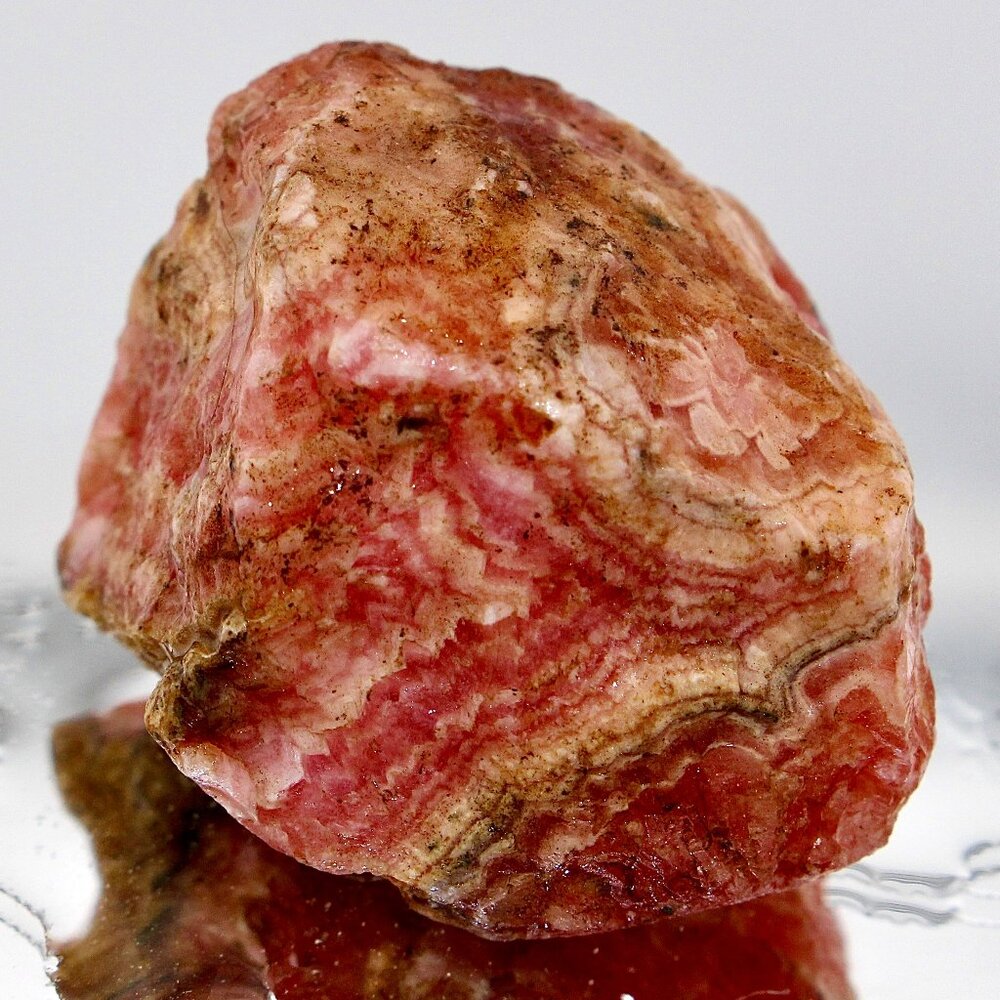 Pink Gem Banded Rhodochrosite Matrix Raw Rough Stone Crystal Natural Argentina